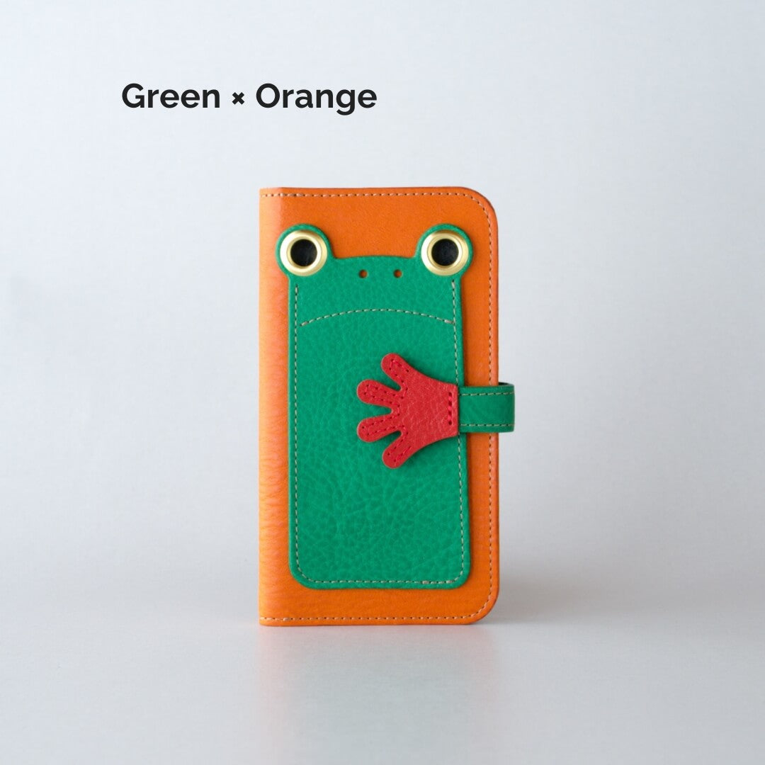 カエルの手帳型スマホケース『ケロPhone』