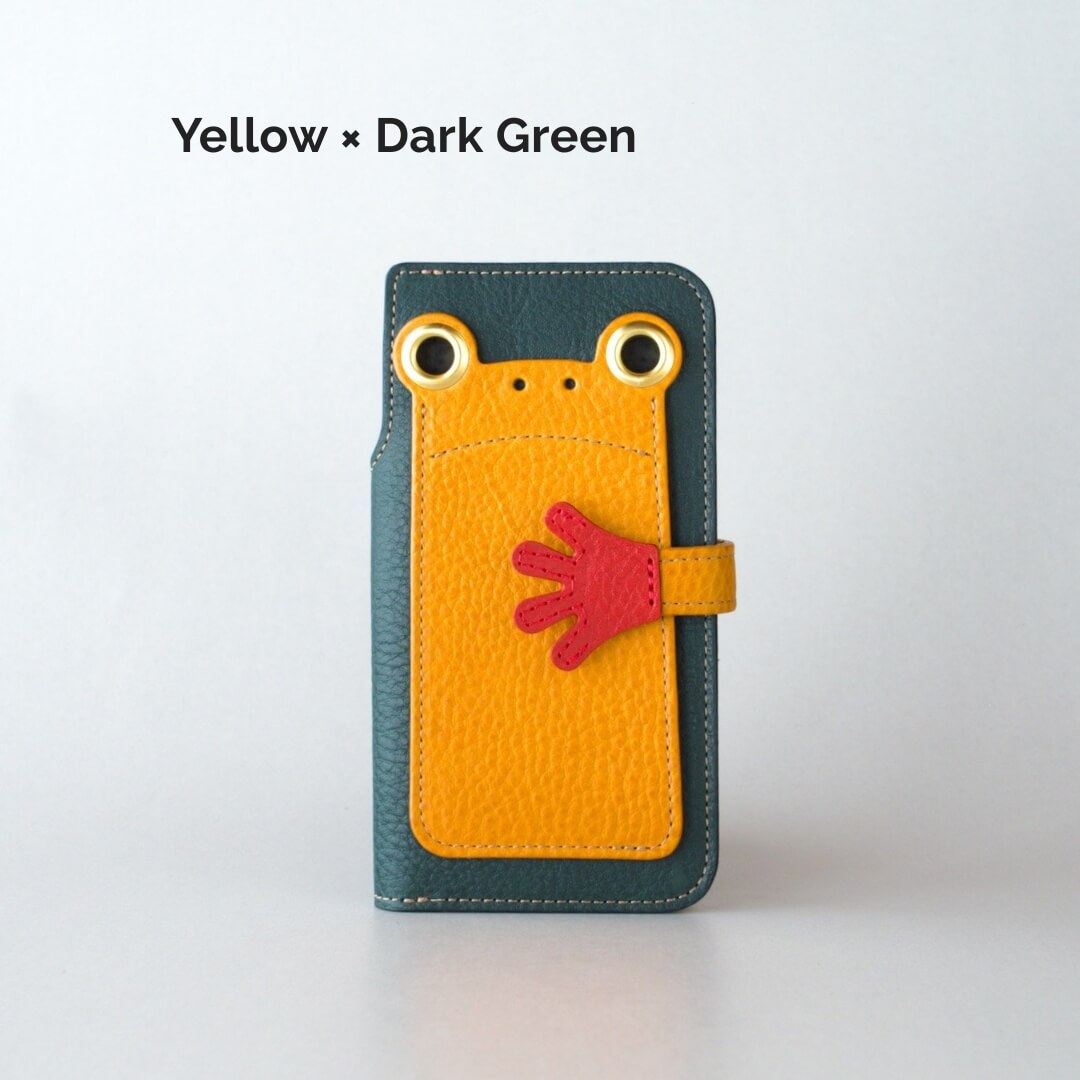 カエルの手帳型スマホケース『ケロPhone』iPhone17Pro対応