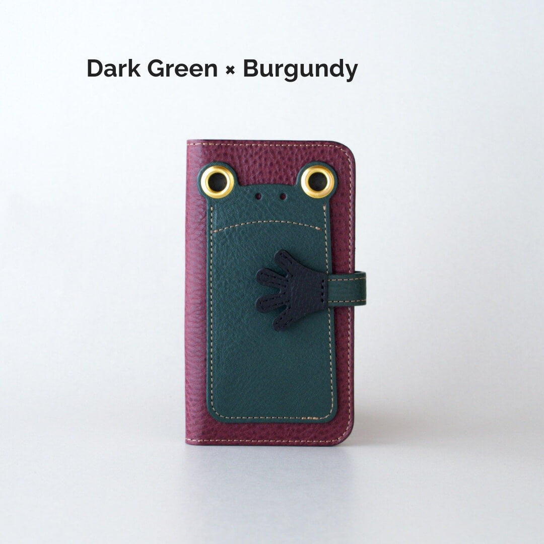 カエルの手帳型スマホケース『ケロPhone』iPhone17Pro対応
