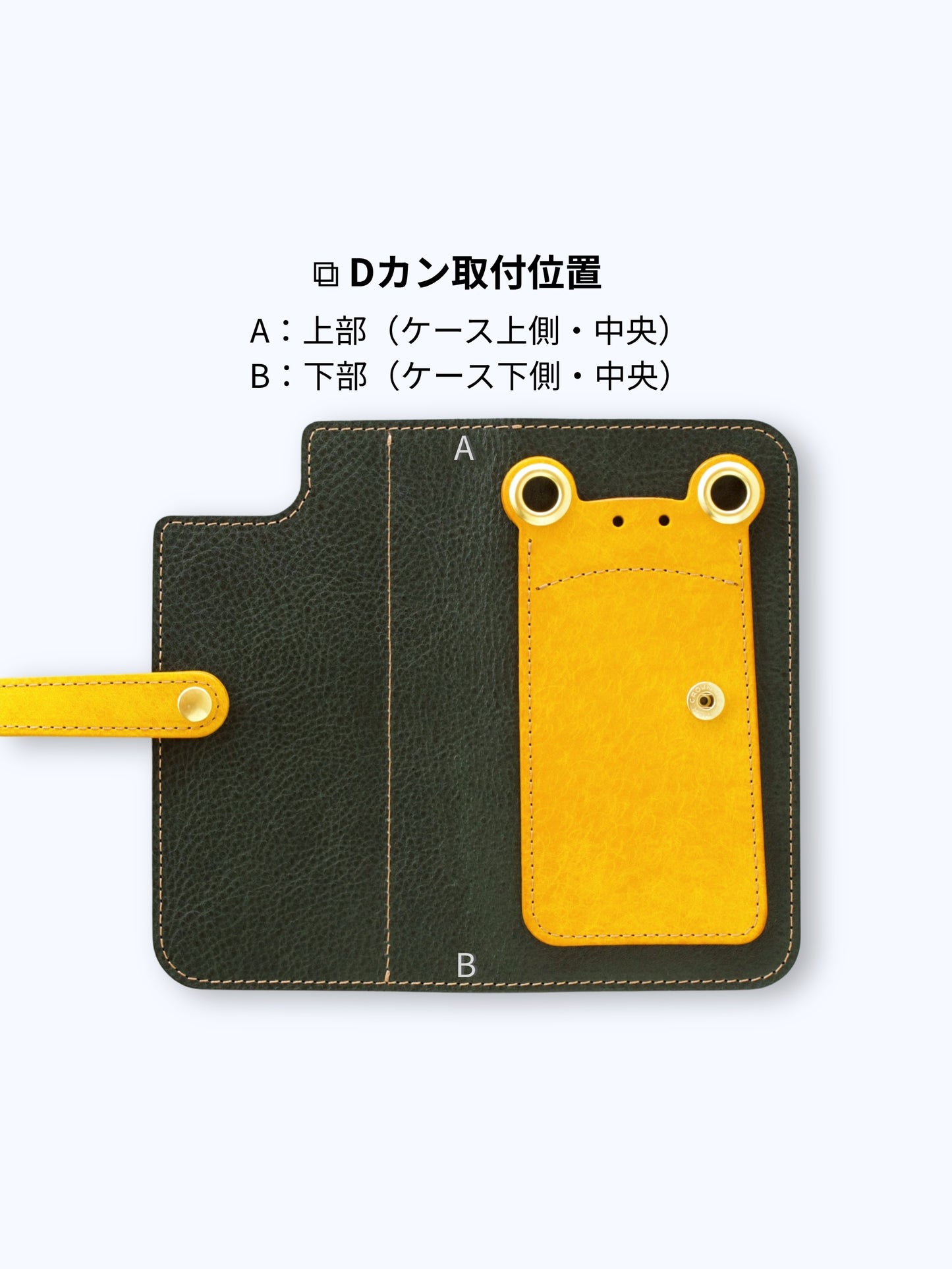 カエルの手帳型スマホケース『ケロPhone』