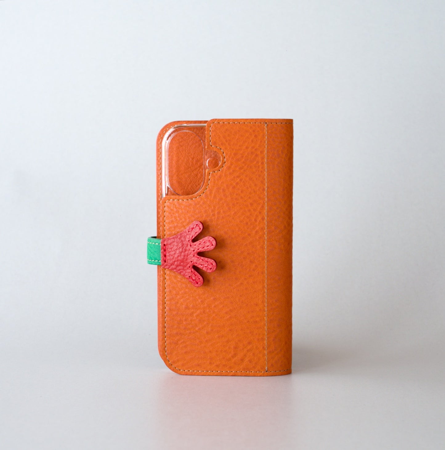 カエルの手帳型スマホケース『ケロならえ』iPhone対応